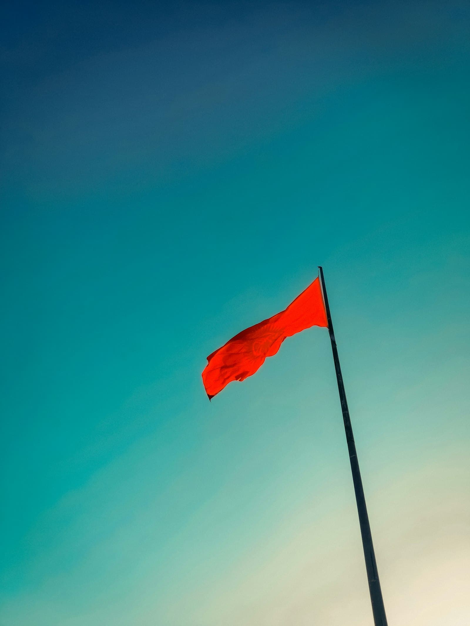 Ala-Too Square, Bishkek, Kyrgyzstan — the national flag flying over the capital's central square
