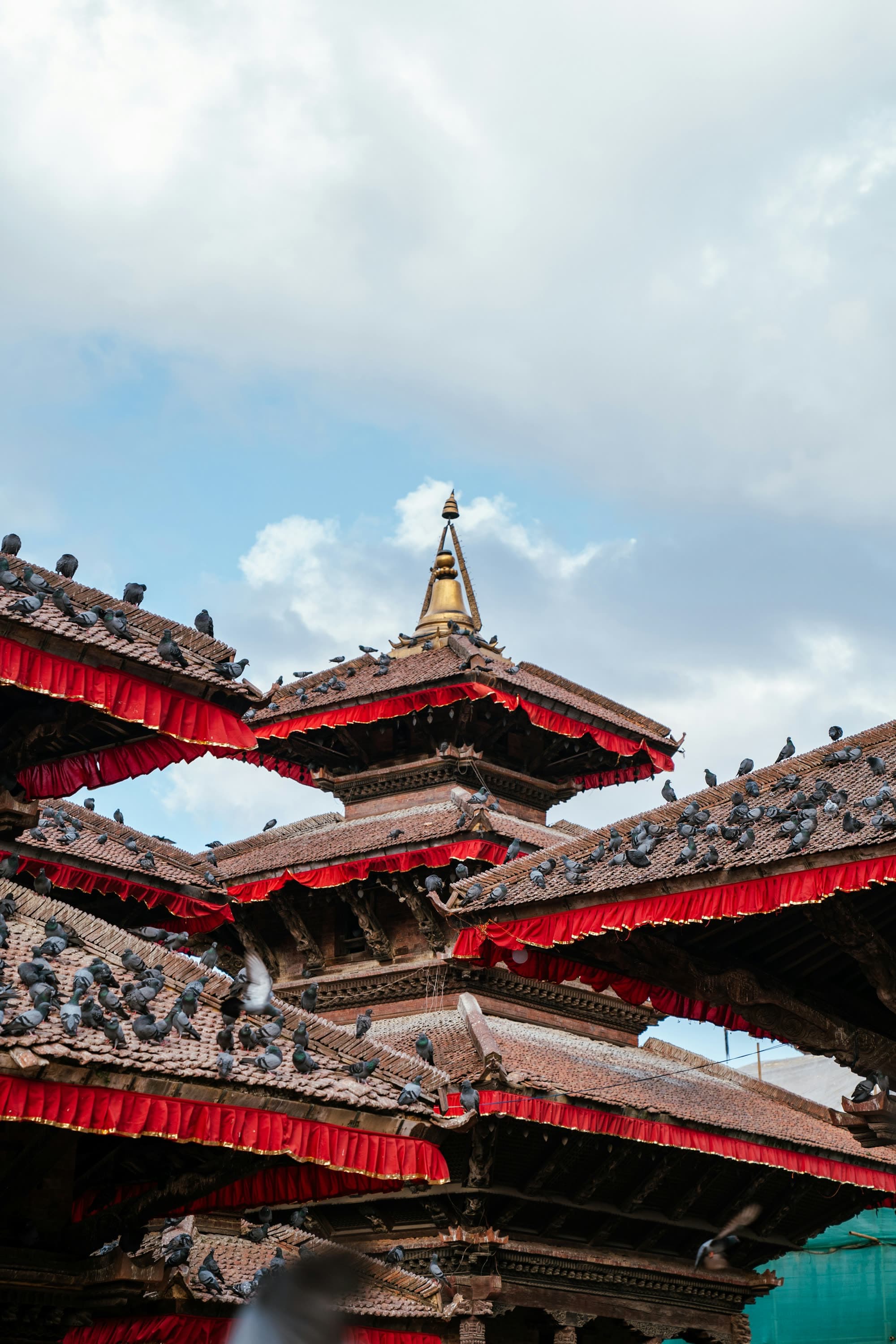 Kathmandu Durbar Square — historic red-brick pagoda temples and palace buildings