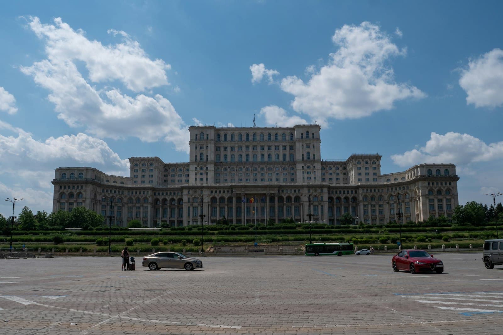 Palace of the Parliament, Bucharest, Romania — the massive government building framed by a wide plaza